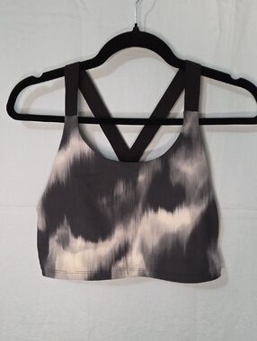 Alo Yoga Vapor Aurora Take Charge Bra in Black/Gray - Size L